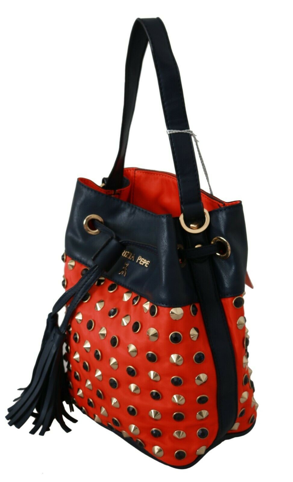 Chic Red Shoulder Tote with Leather Strap