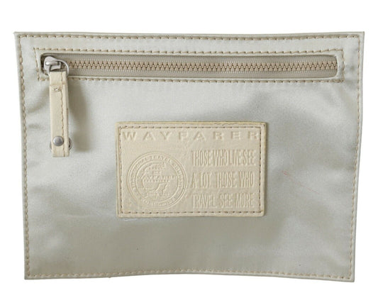 Elegant White Fabric Coin Wallet