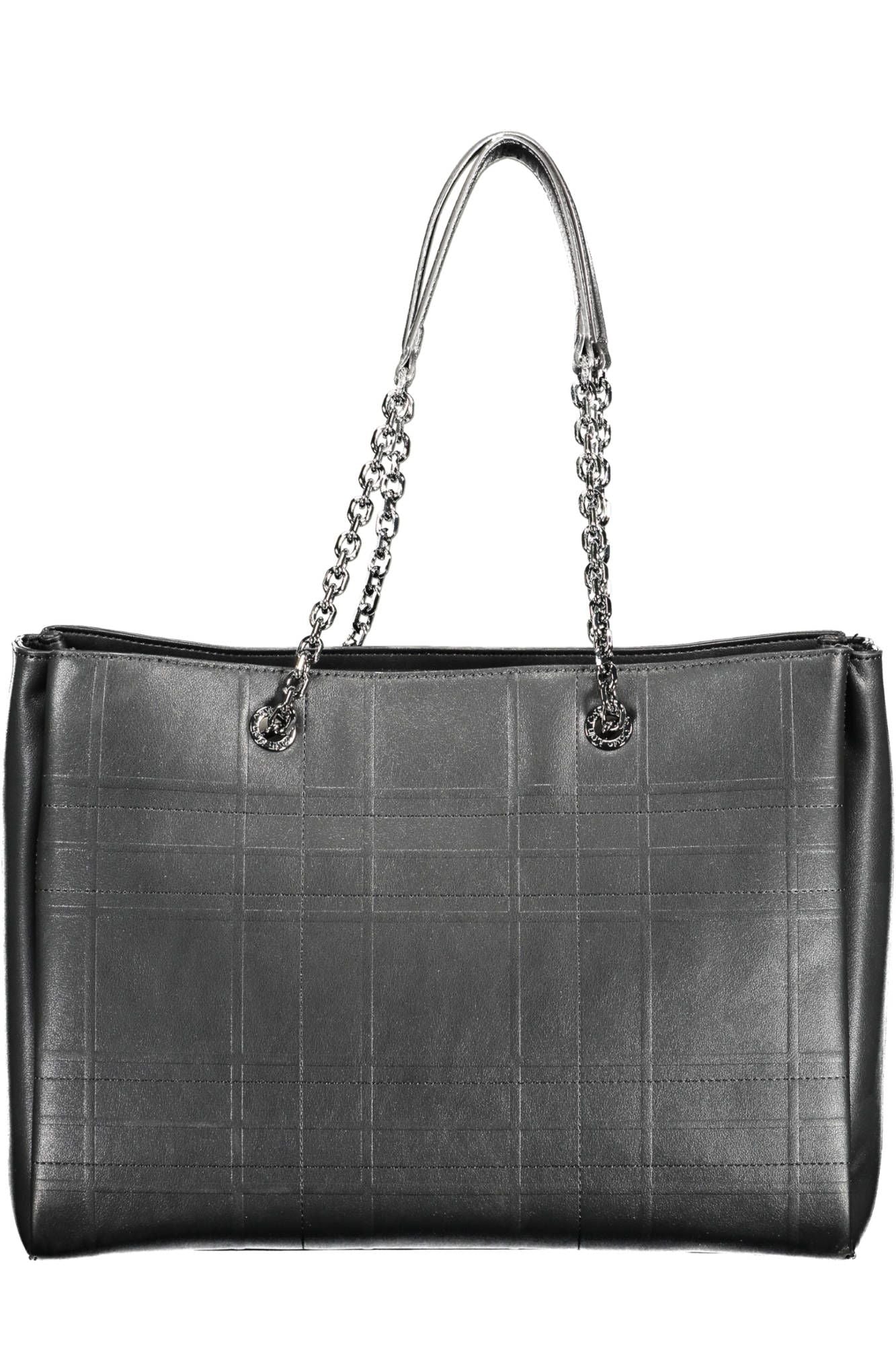 Black Polyester Women Handbag