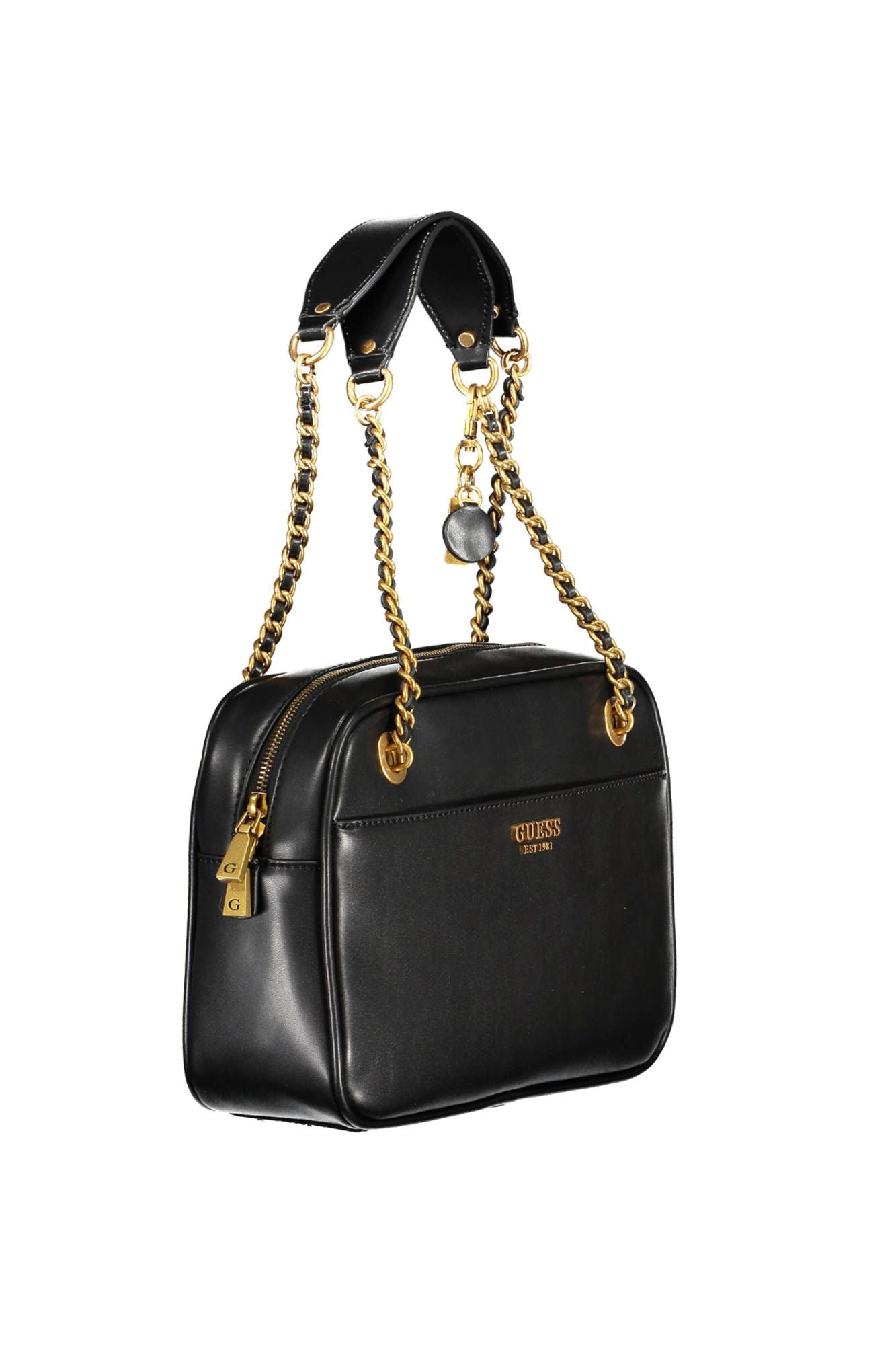 Black Polyethylene Women Handbag