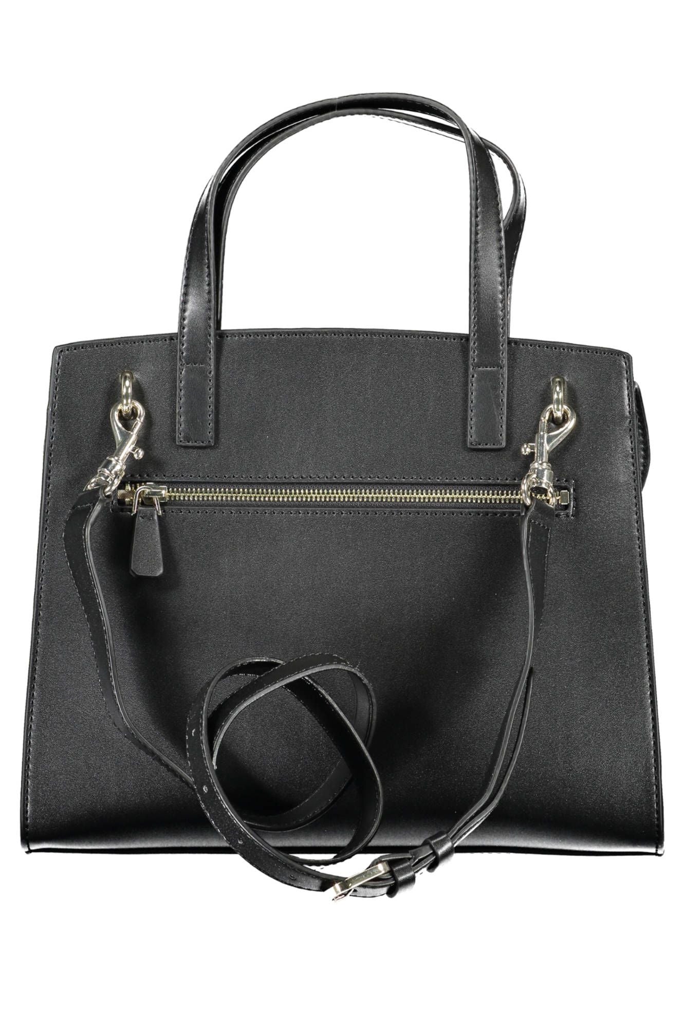 Black Polyethylene Women Handbag