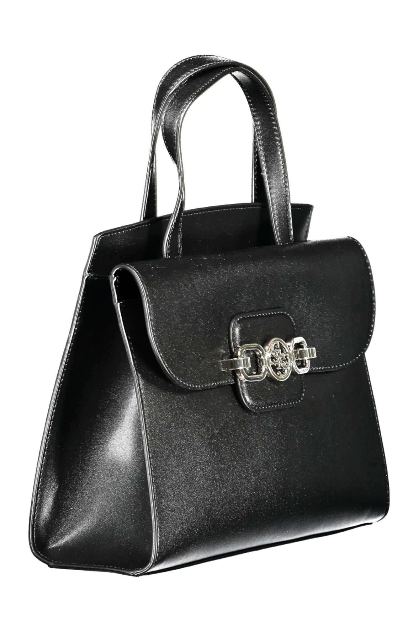 Black Polyethylene Women Handbag