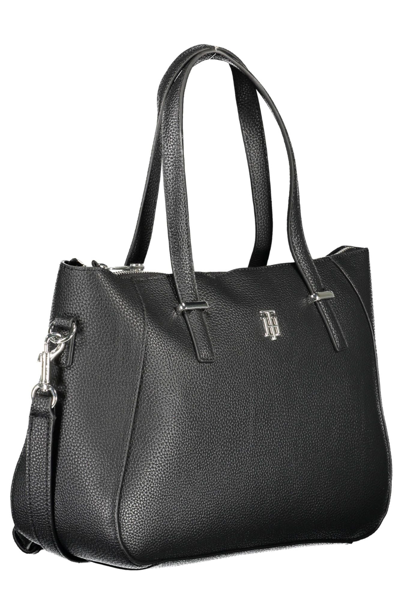 Black Polyethylene Women Handbag