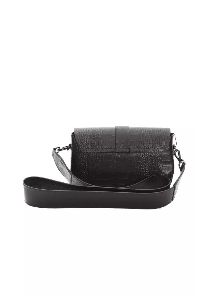 Black Leather Women Crossbody