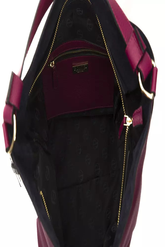 Burgundy Leather Women Shoulder Bag