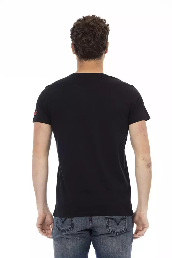 "Black Cotton Men T-Shirt"