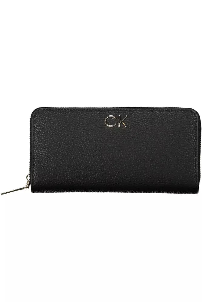 Black Polyester Women Wallet