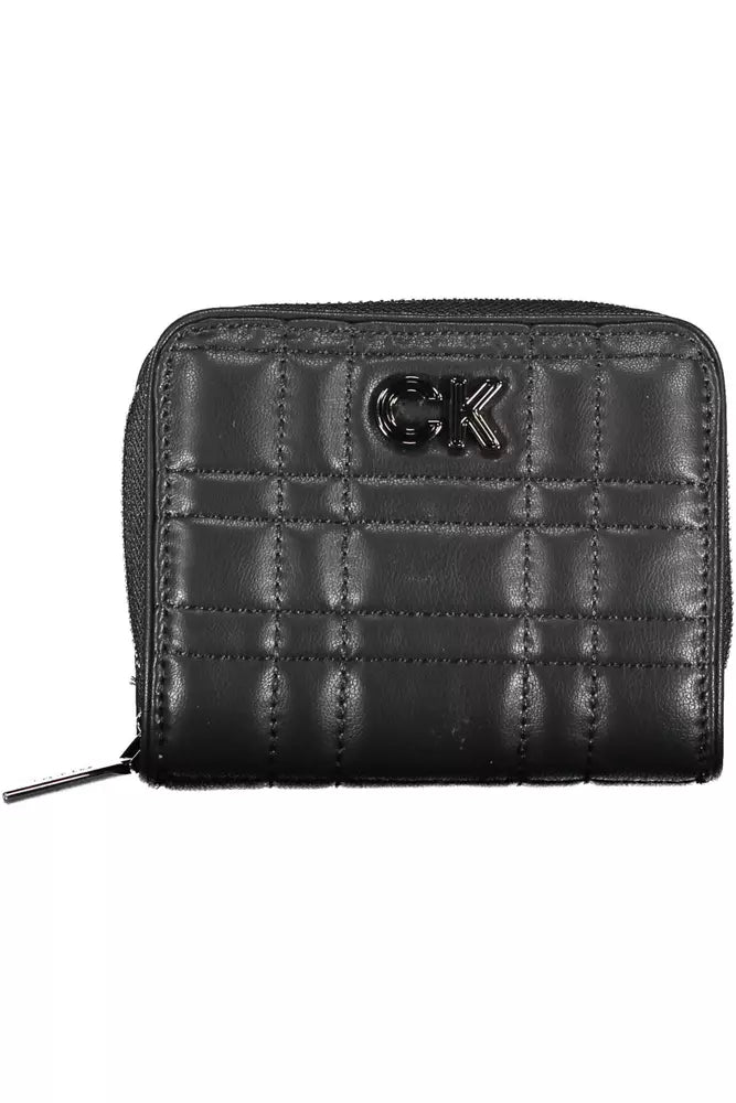 Black Polyester Women Wallet