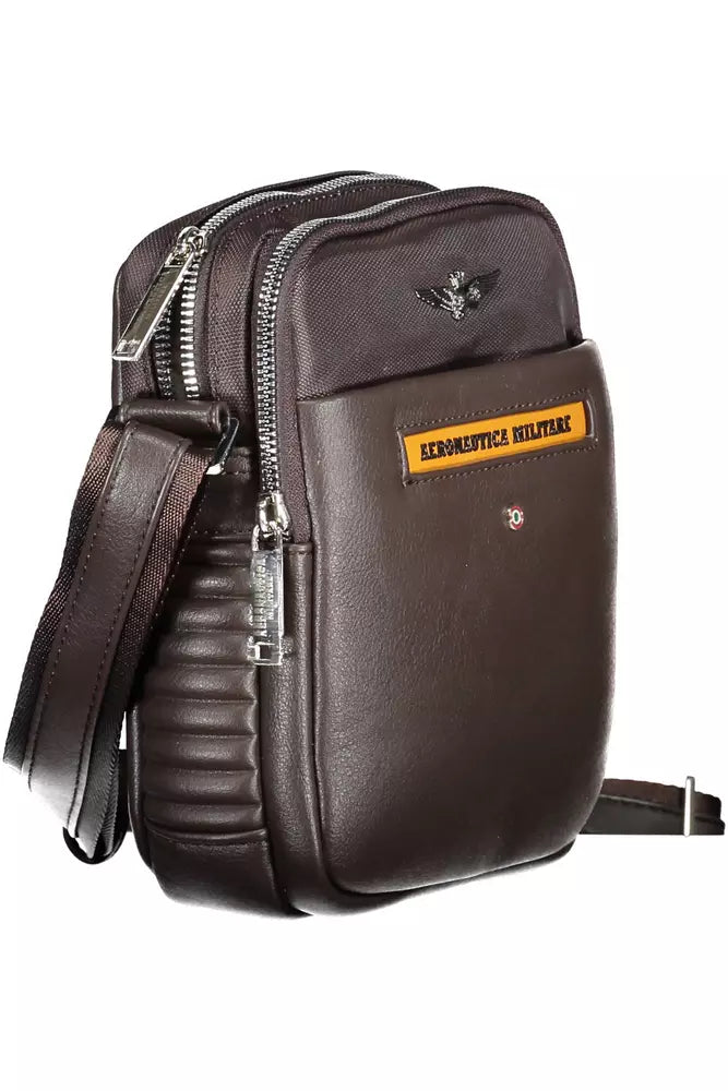 Brown Polyester Men Shoulder Bag