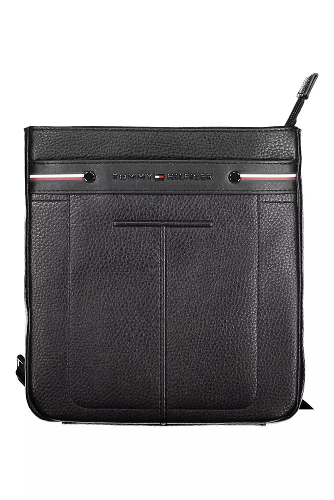 Black Polyethylene Men Shoulder Bag