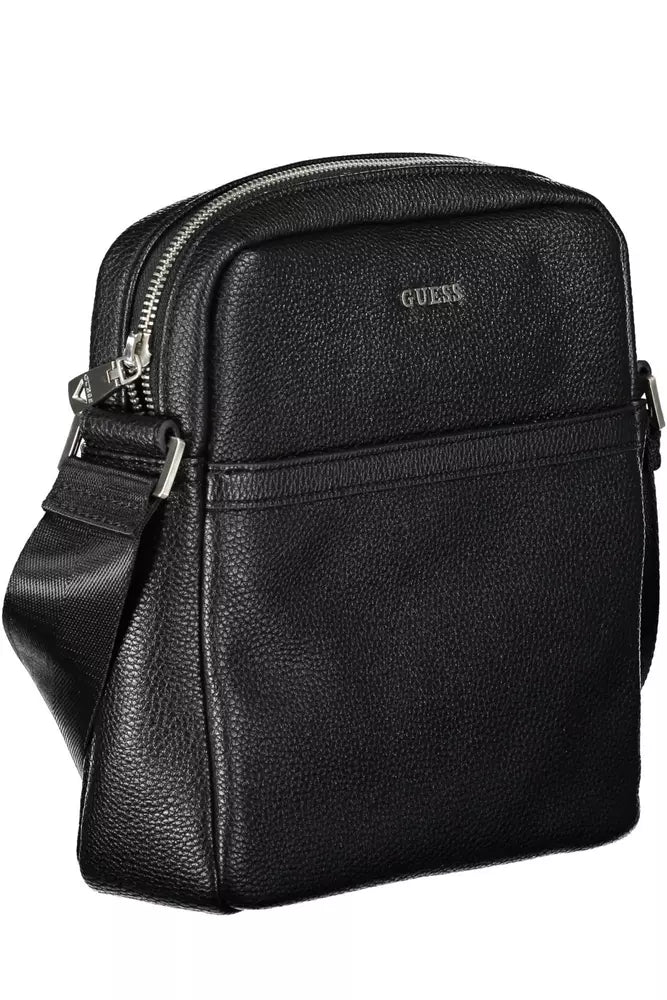 Black Polyethylene Men Shoulder Bag