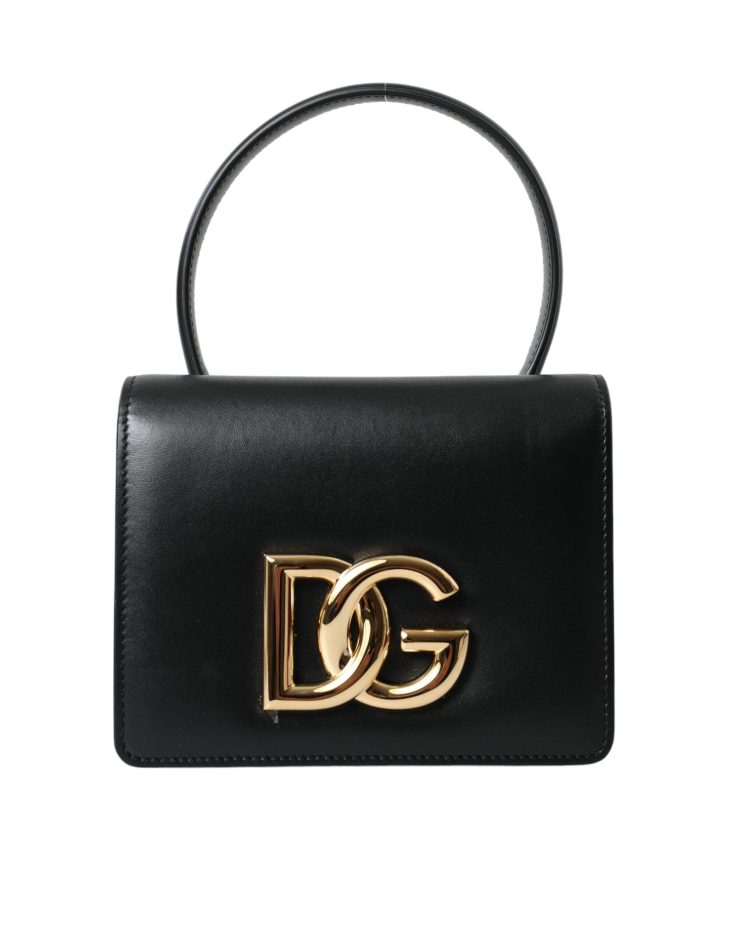 Elegant Black Leather Belt Bag with Gold Accents