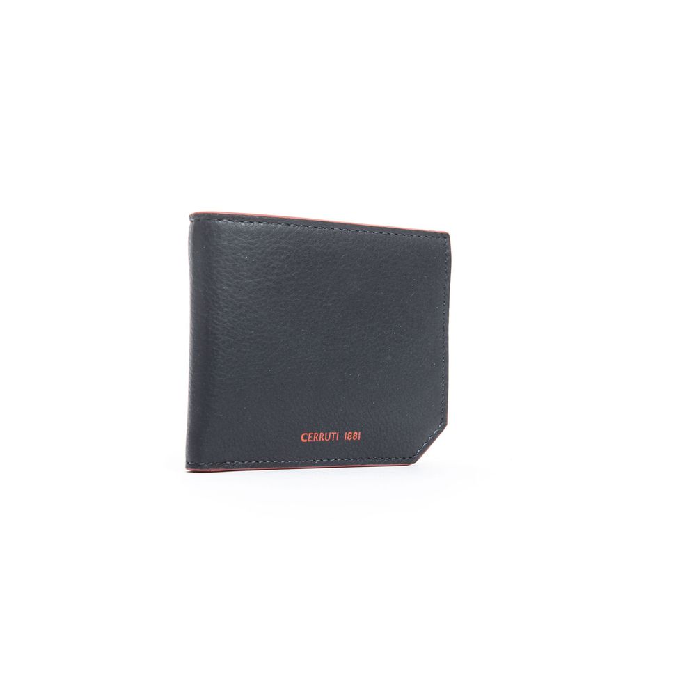 Blue Leather Men Wallet