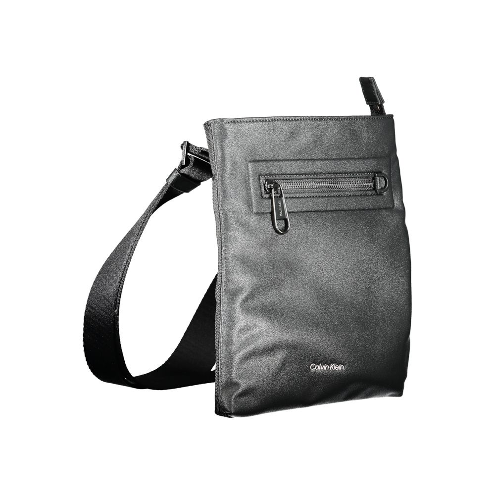 Black Polyester Shoulder Bag