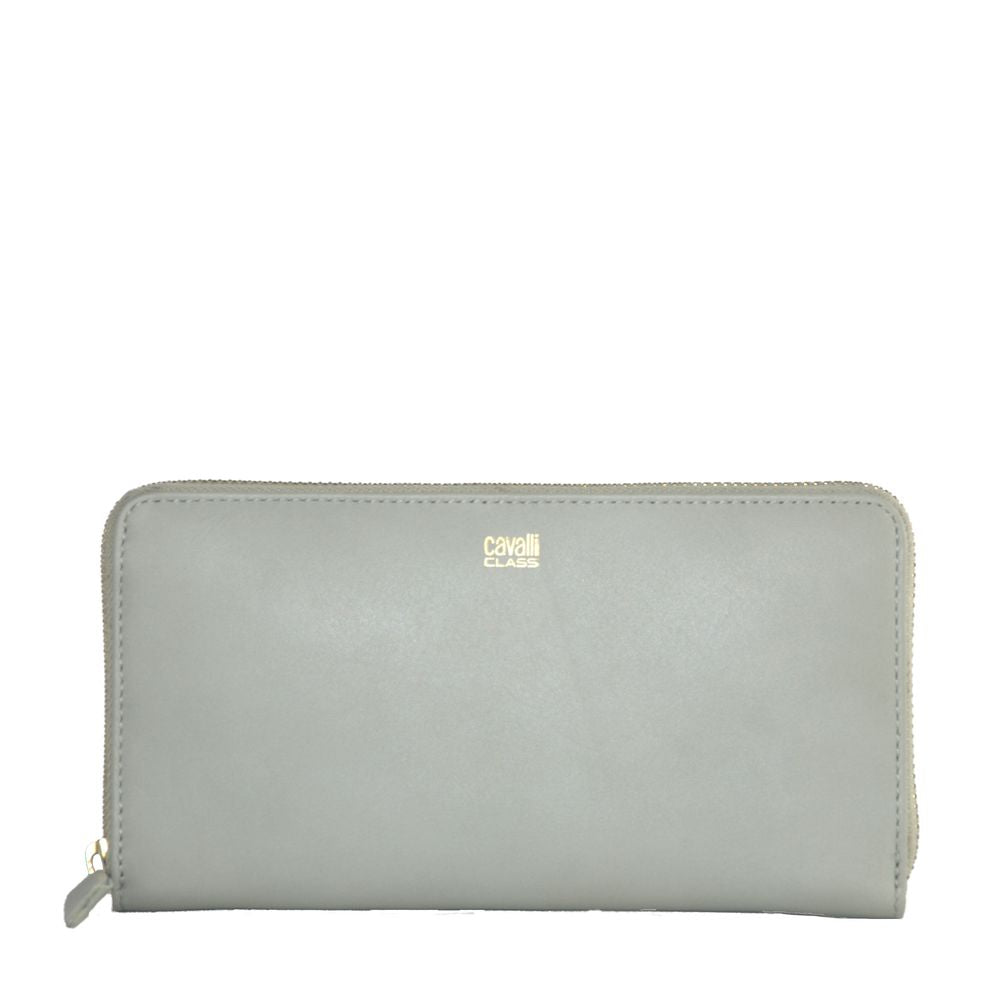 Elegant Grey Calfskin Wallet for Her