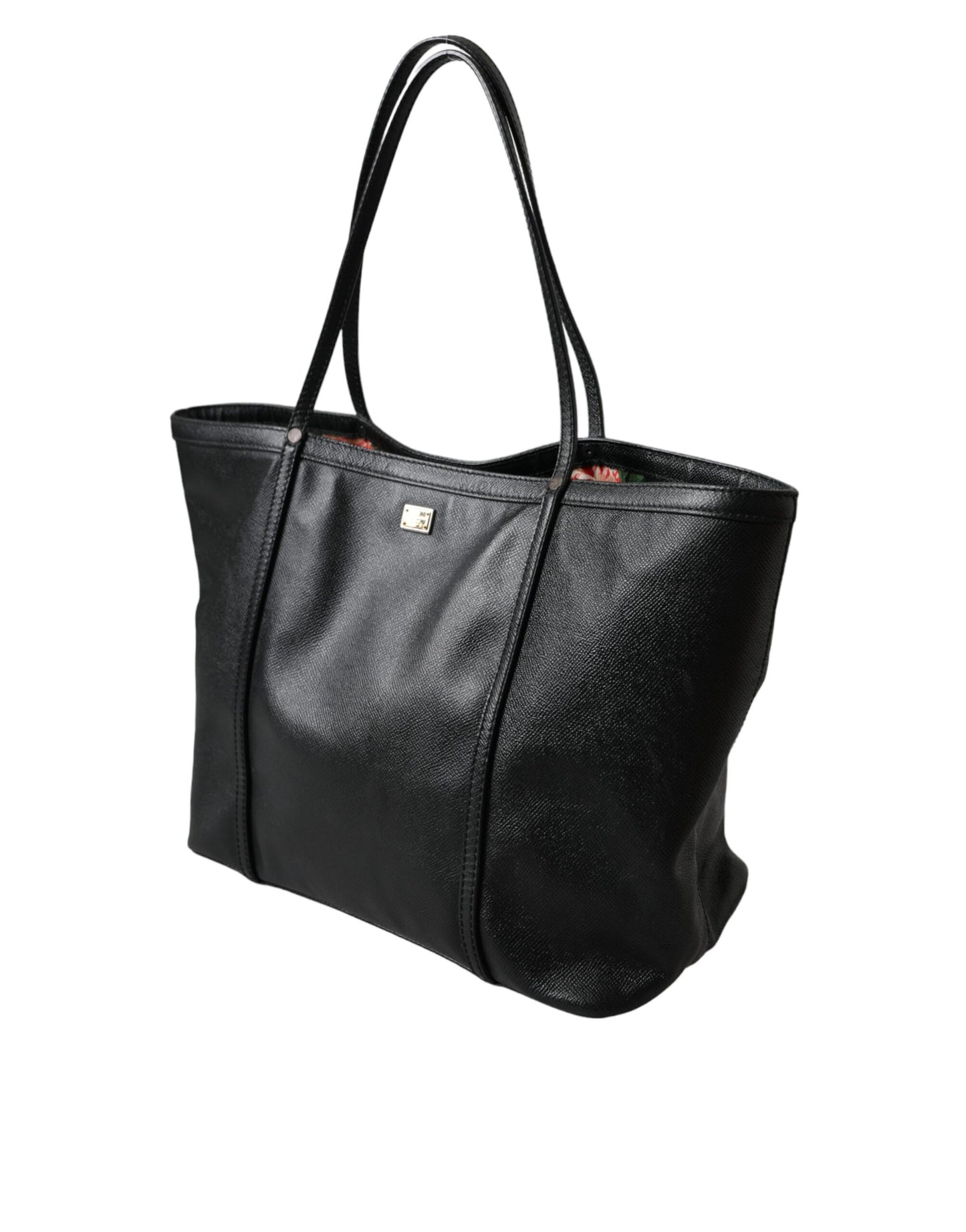 Black Leather Miss Escape Shopping Tote Women Bag