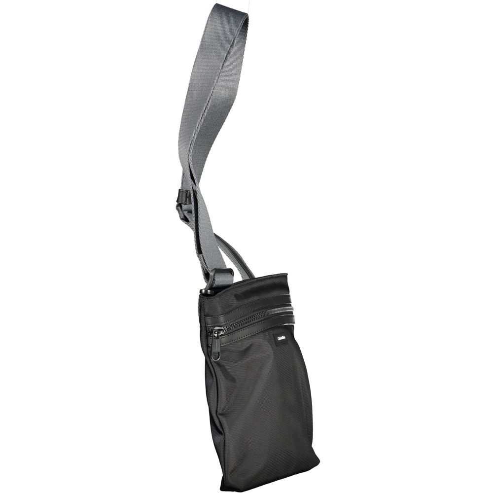 Black Polyester Shoulder Bag