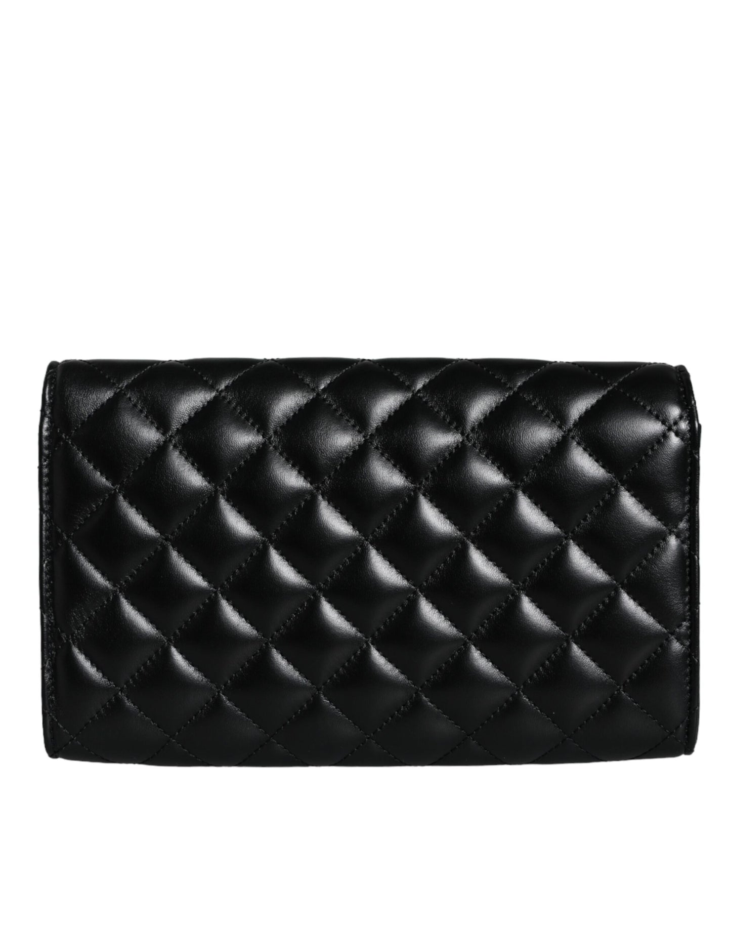 Black Quilted Nappa Leather Crossbody Shoulder Bag